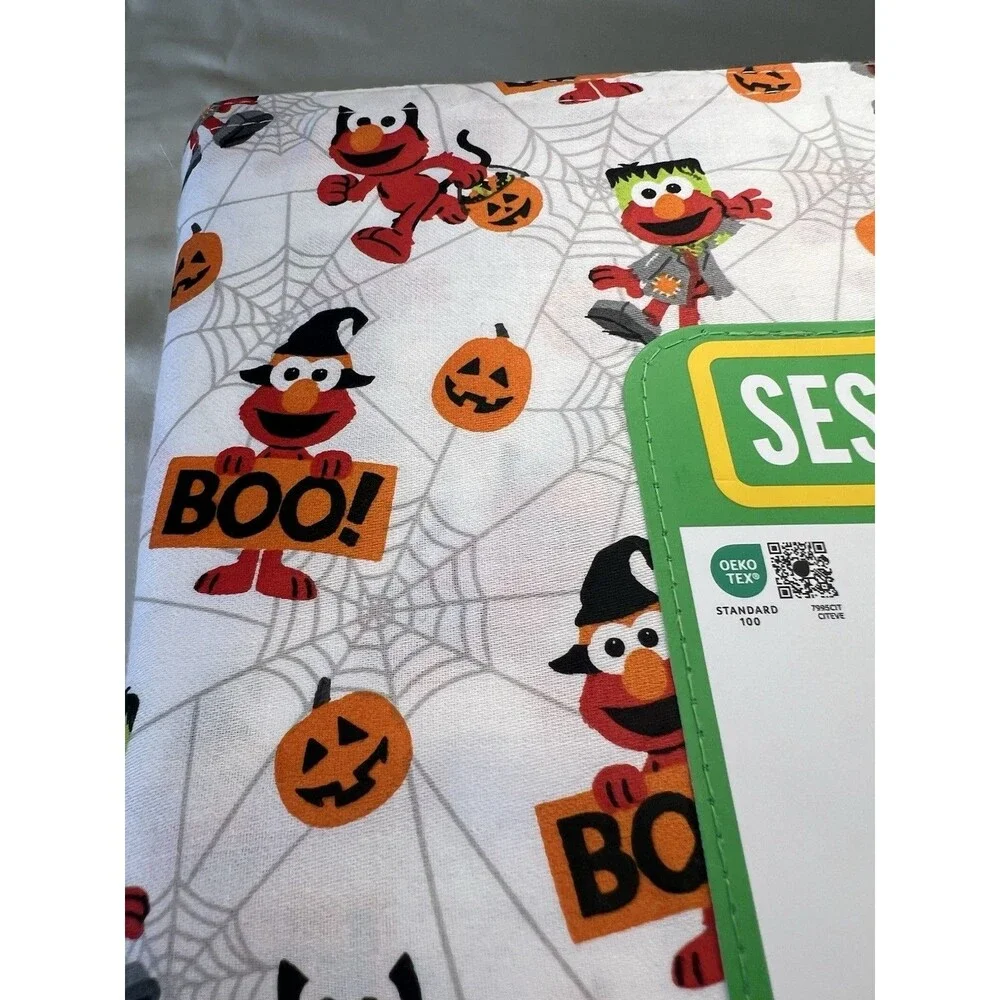 SESAME STREET ELMO HALLOWEEN TWIN SIZE SHEET SET TRICK OR TREAT NEW 2024